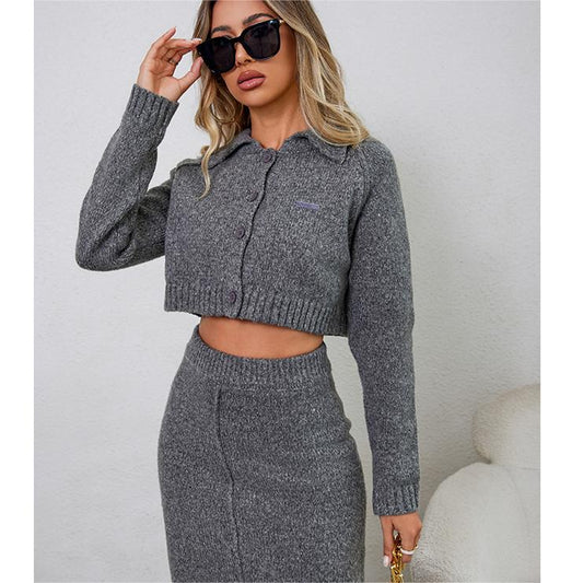 Autumn Slim Fit High Grade Gentle Graceful Fashionable Casual Two Piece Set