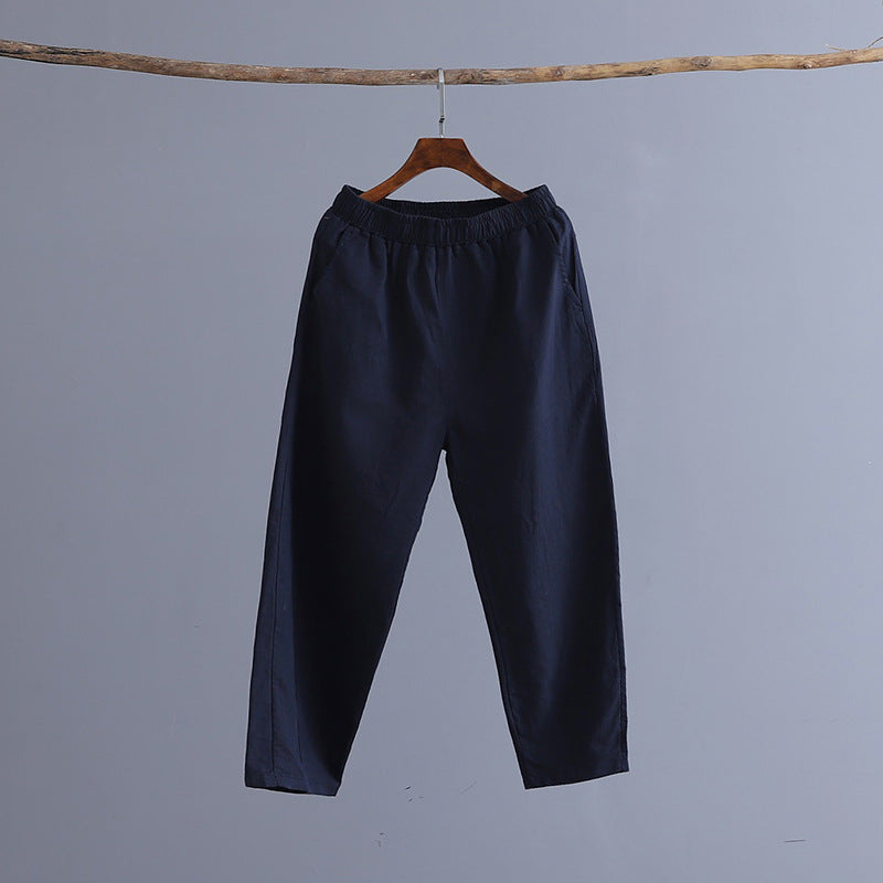 Summer Artistic Cotton Linen Casual Pants