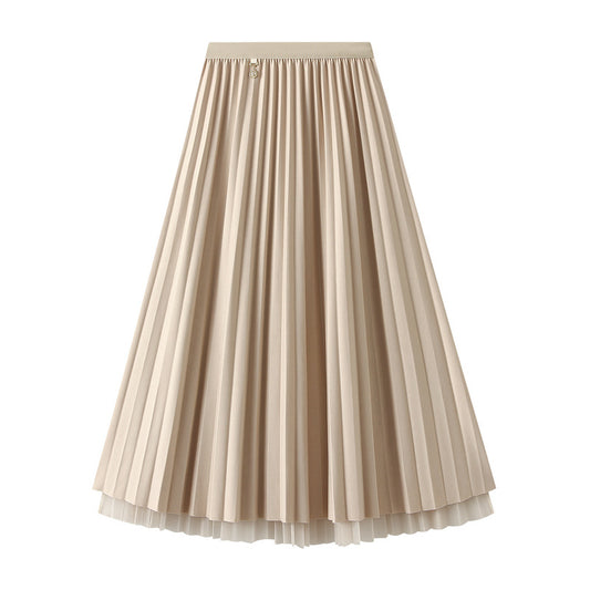 Double Sided Pleated Gauze Skirt