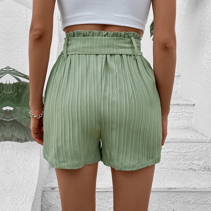 Pantalones cortos plisados de verano