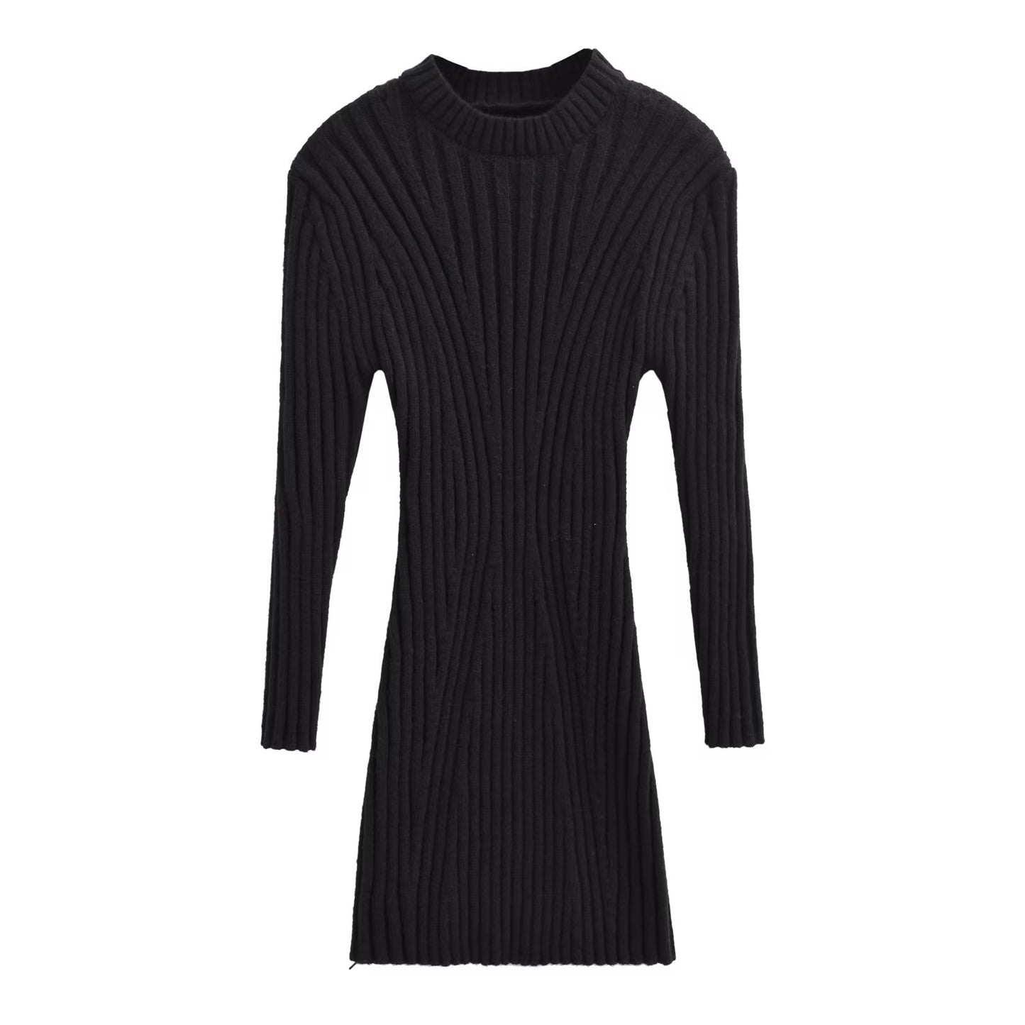 Sexy Knitted Hollow Out Cutout Core Spun Yarn Bottoming Slimming Dress