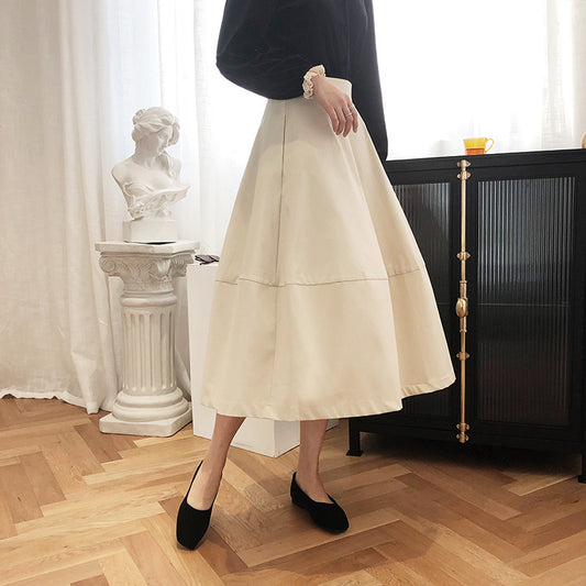 Puffy A Line Mid Length Skirt