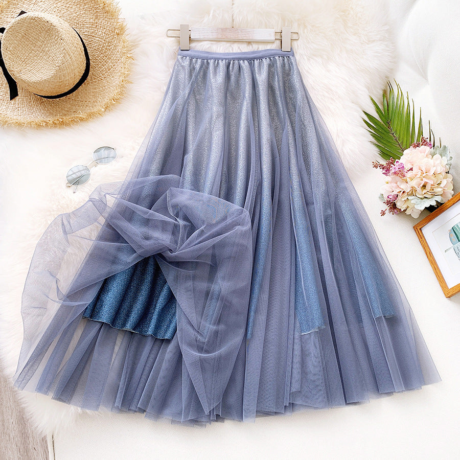 Elegant Mesh Gradient Skirt