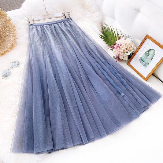 Elegant Mesh Gradient Skirt