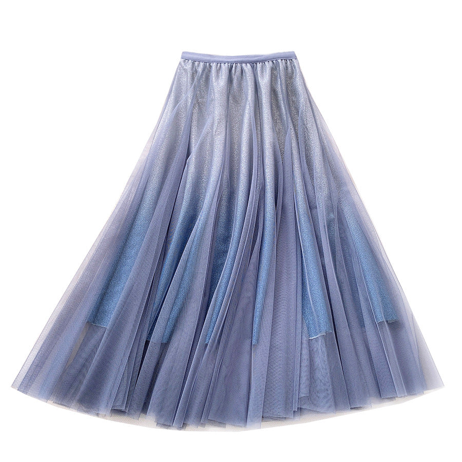 Elegant Mesh Gradient Skirt