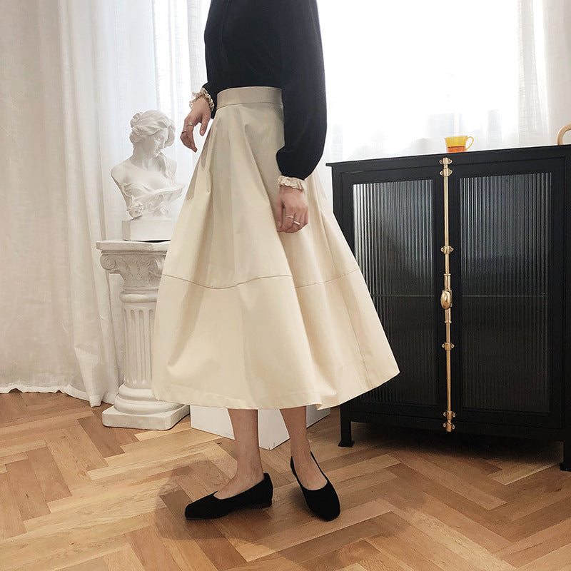 Puffy A Line Mid Length Skirt