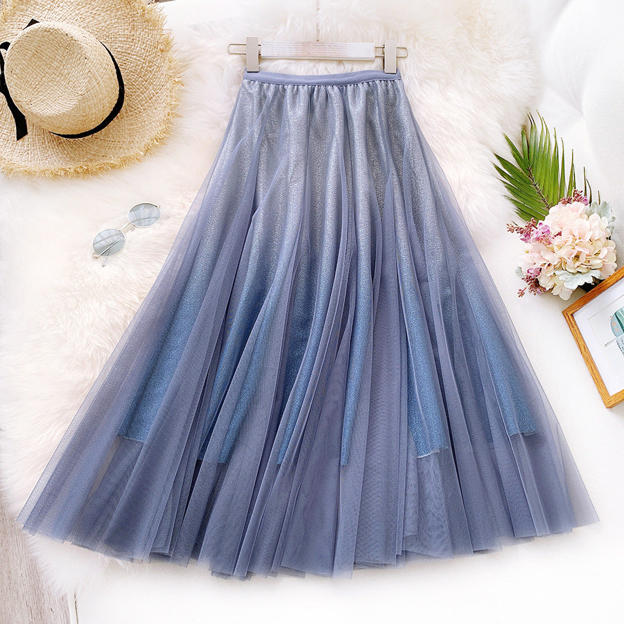 Elegant Mesh Gradient Skirt