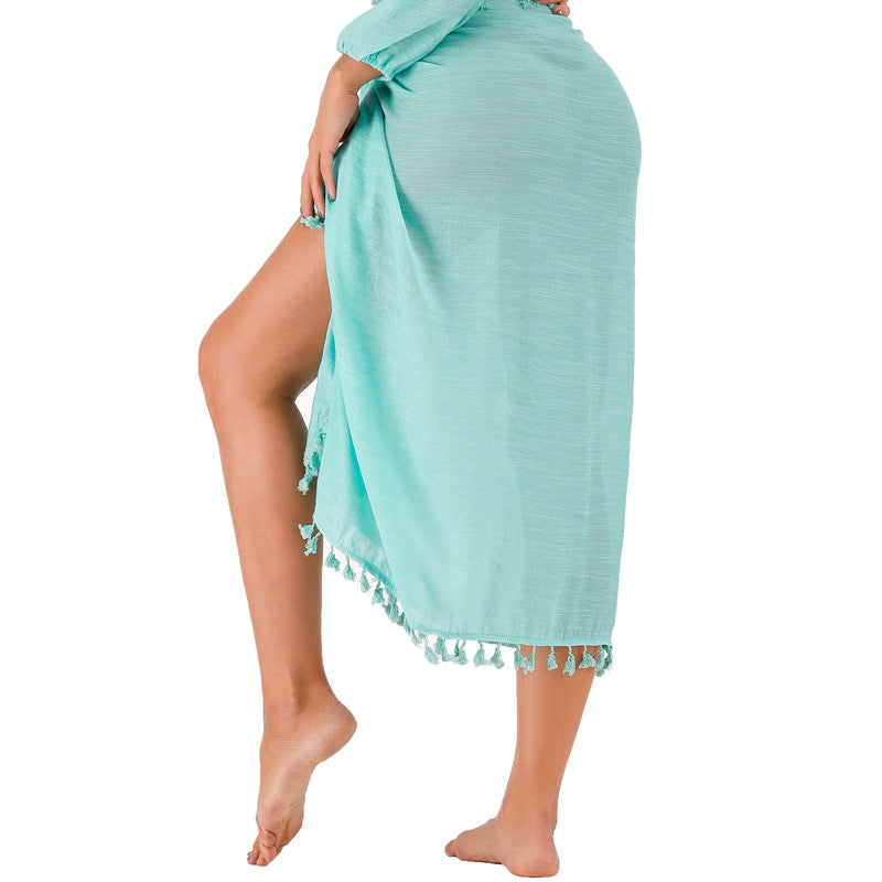 Tassel Sun-Protective Shawl Apron Skirt