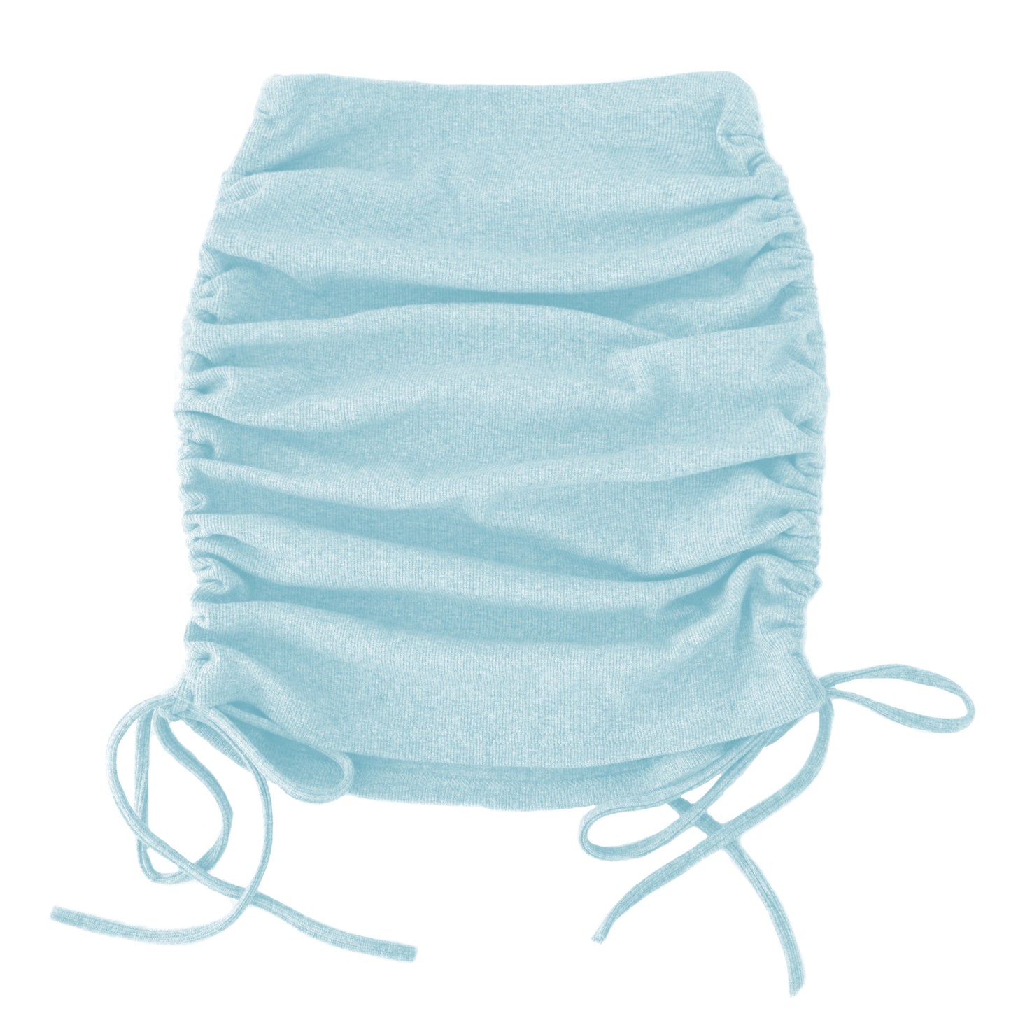 Falda plisada elástica con cordón lateral roscado de punto