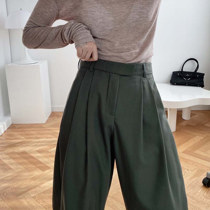 High Waist Smoke Tube Wide-Leg Pants