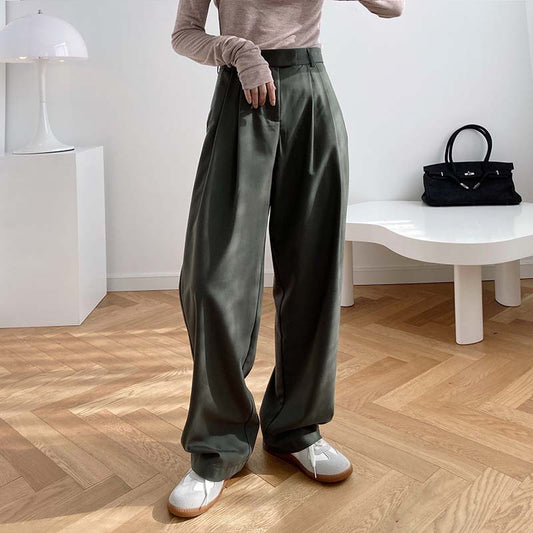 High Waist Smoke Tube Wide-Leg Pants