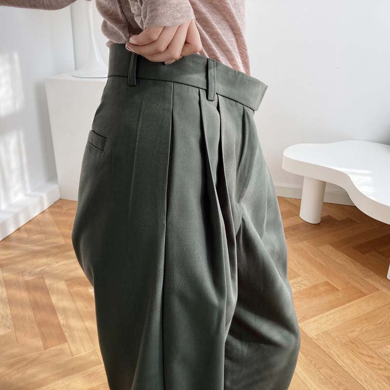 High Waist Smoke Tube Wide-Leg Pants