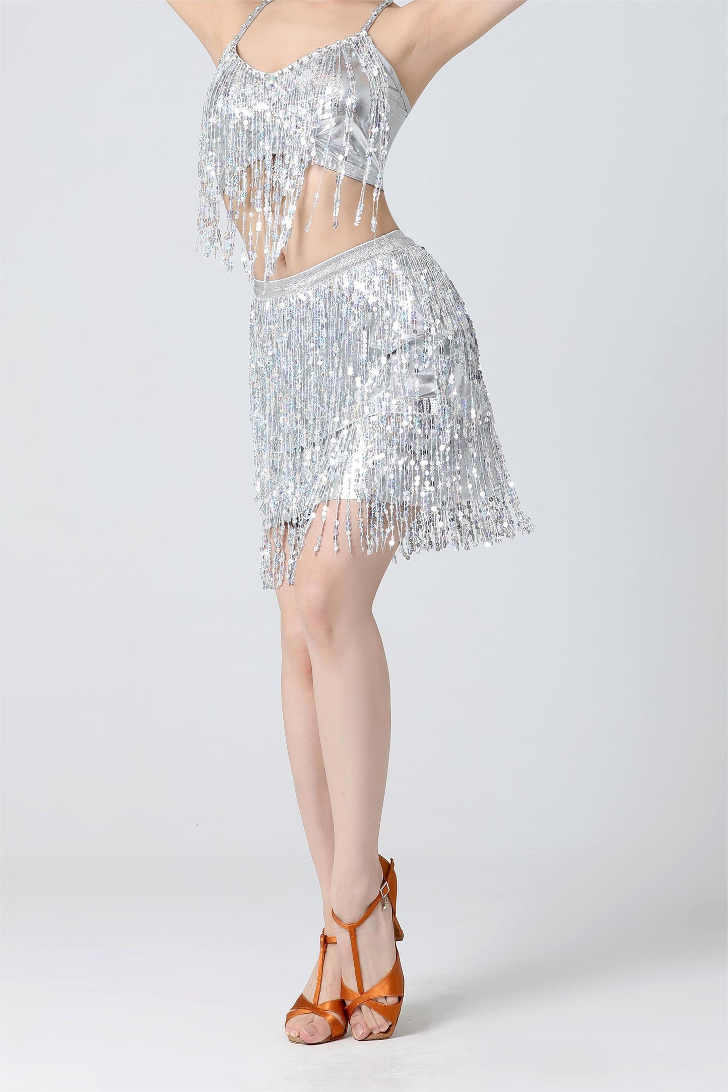 Sequined Tassel Skirt