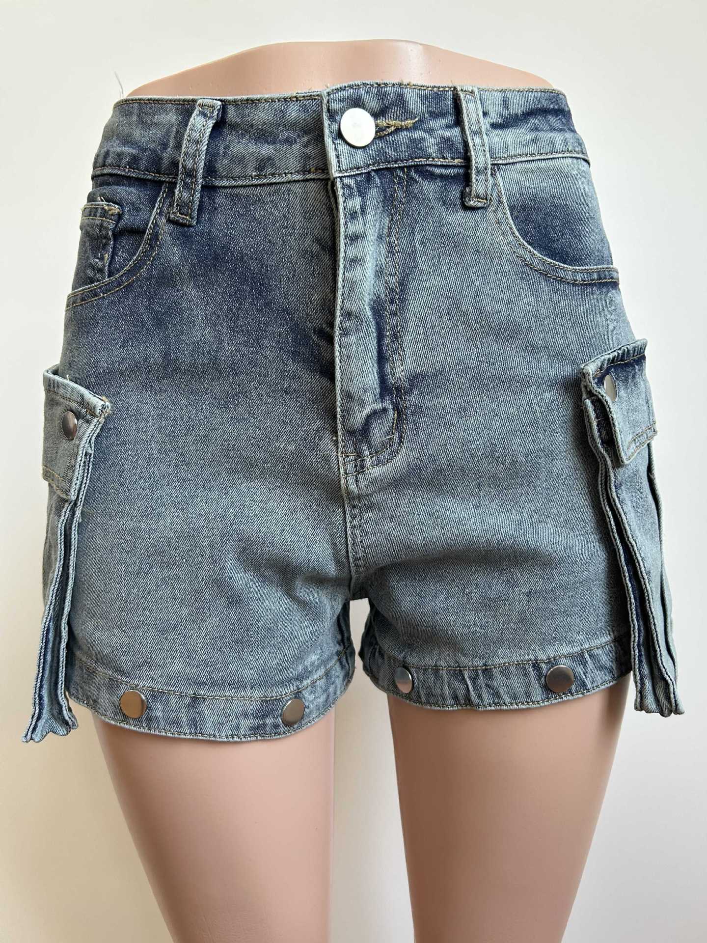 Stretch Denim Multi Wear Shorts Trousers