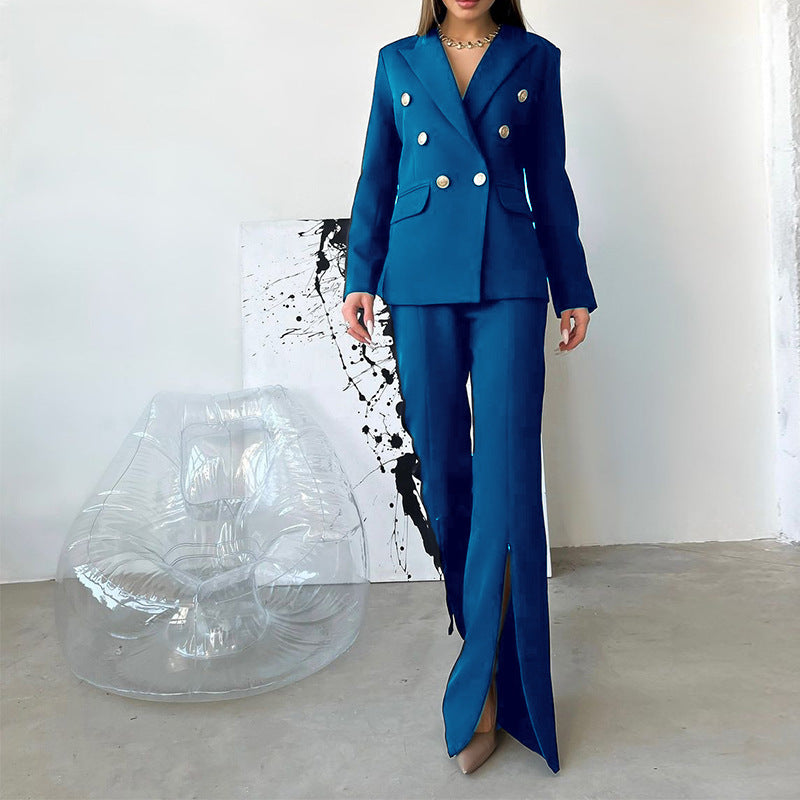 Long Sleeve Business Work Pant Two-Piece Set