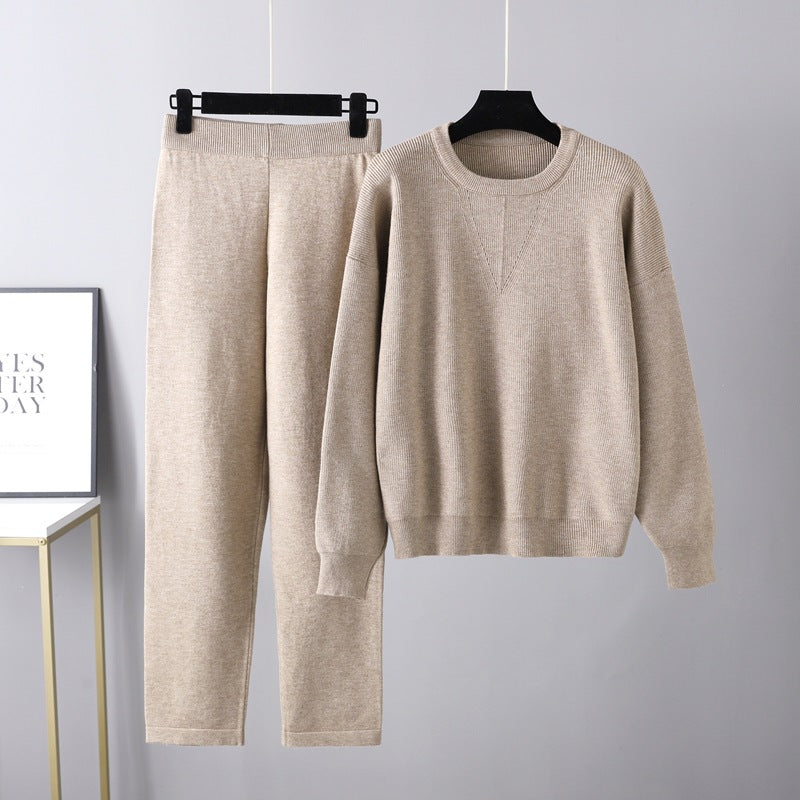 Loose Casual Sweater Two Piece Set