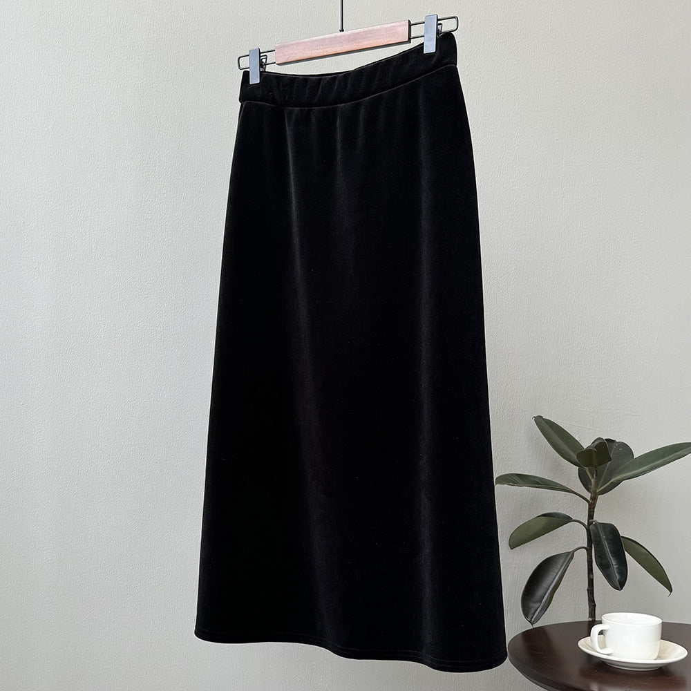 High Waist Fashionable Drape A Line Skirt