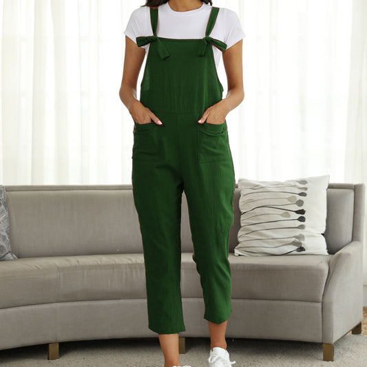 Katoenen linnen casual broek jumpsuit