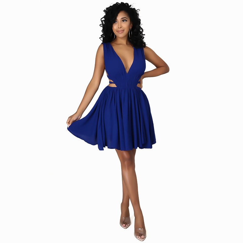 V Neck Beach Summer Vacation Dress