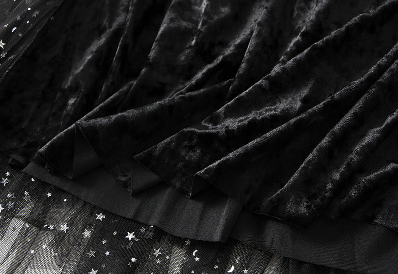 Puffy Starry Sky Mesh Skirt