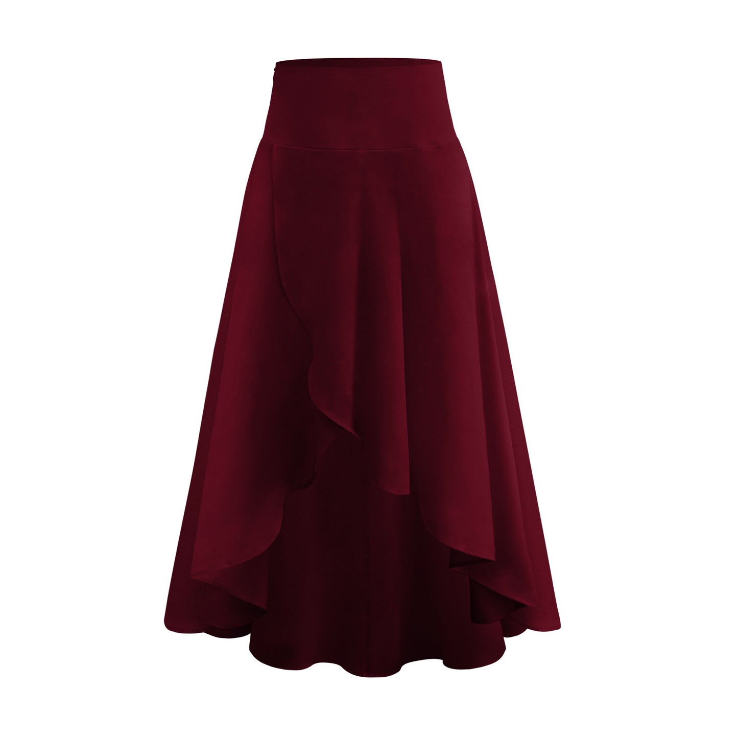 Ruffled Irregular Asymmetric Skirt