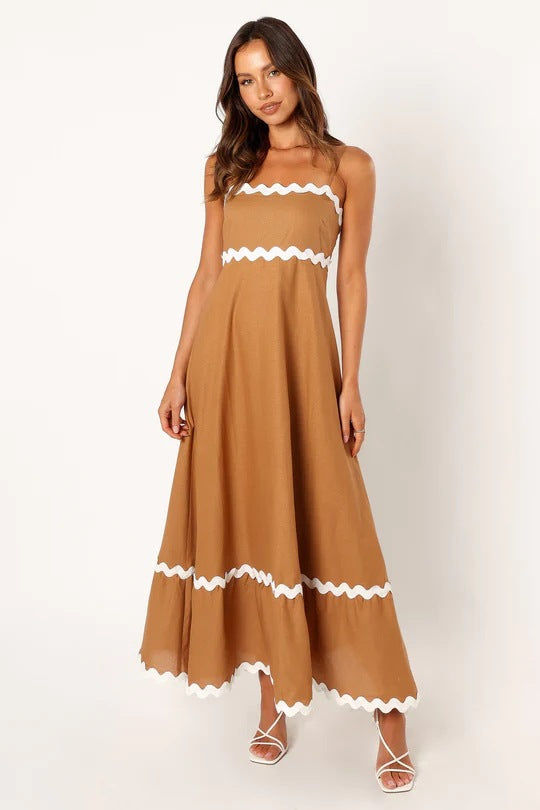 Sexy Strap Tube Top Oversized Swing Dress