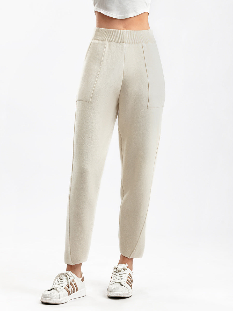 High Waist Knit Harem Pants