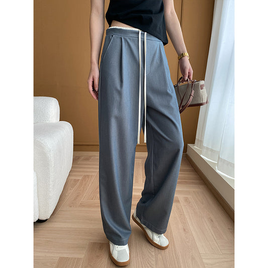 Tone Stitching Design Office Draping Mop Work Pants