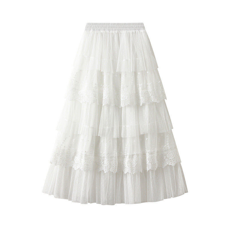 High Waist Slimming Gauzy Skirt