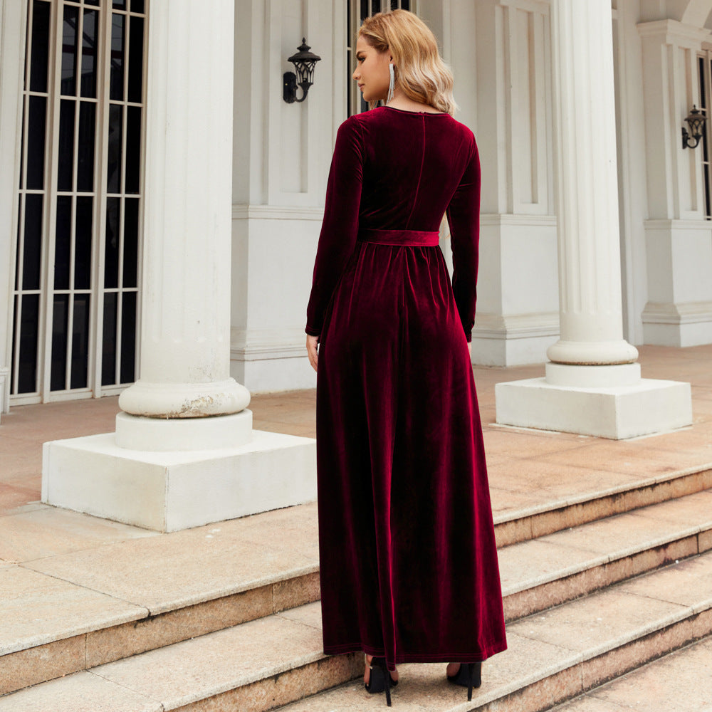 Elegant Graceful Velvet Maxi Dress