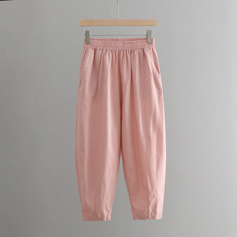 Summer Artistic Cotton Linen Casual Pants