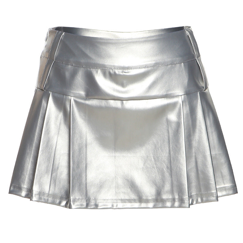 High Waist Pleated Skirt