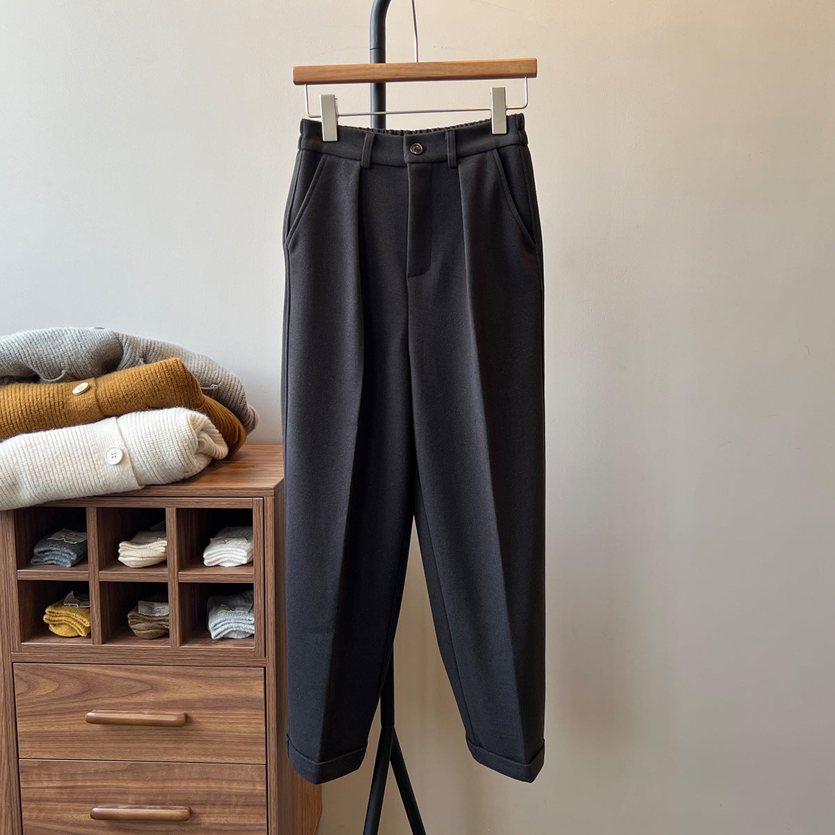 Draping Woolen Work Pant