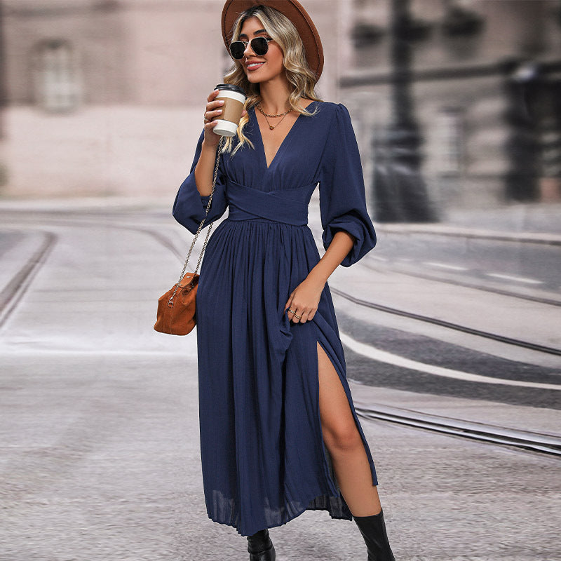 Long Sleeve Mid Length Dress