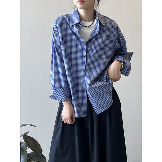 Idle Polo Collar Plaid Shirt YANSOO - Fashally.com