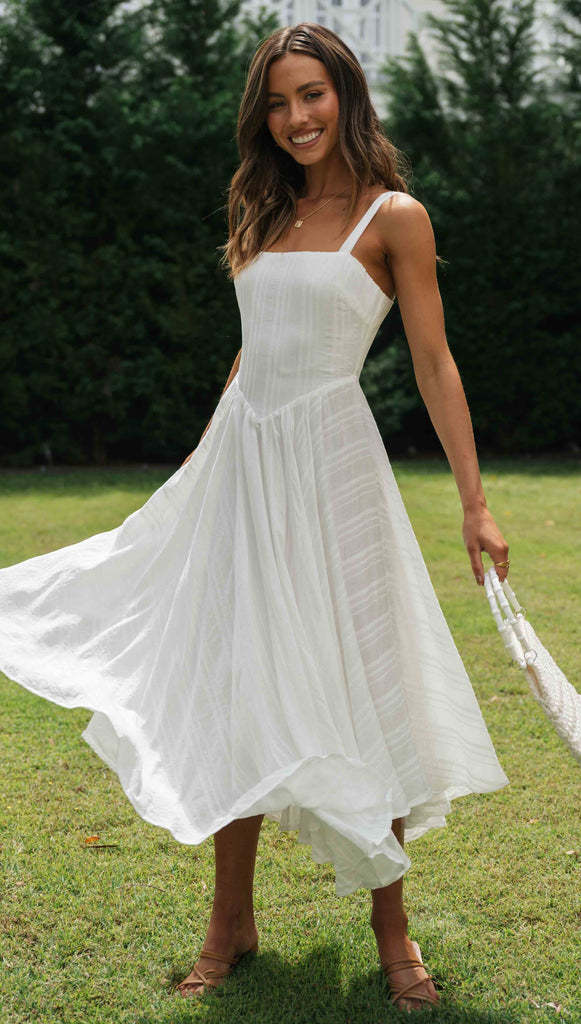 Sleeveless with Irregular Asymmetric Hem Maxi Dress