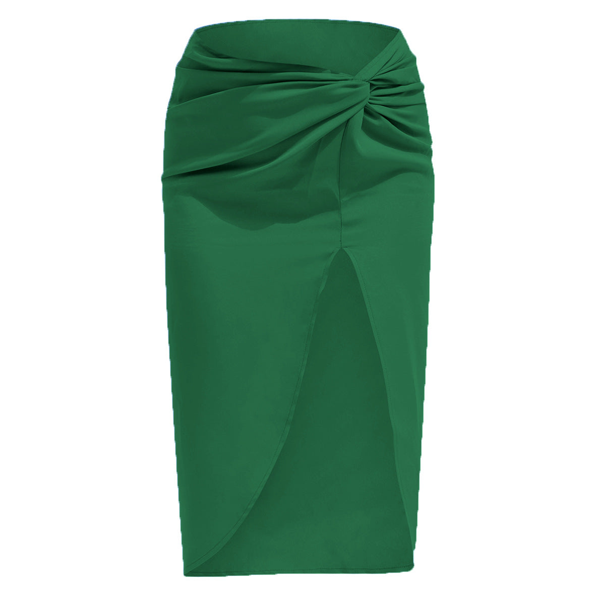 High Waist French Twist Irregular Asymmetric Skirt