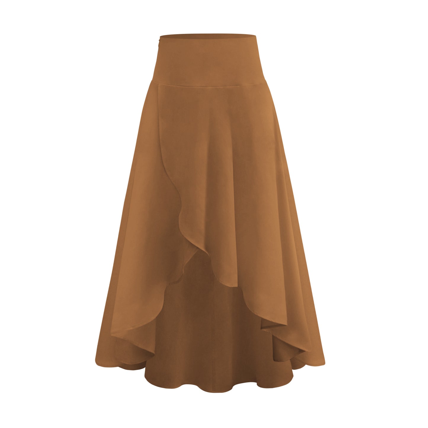 Ruffled Irregular Asymmetric Skirt