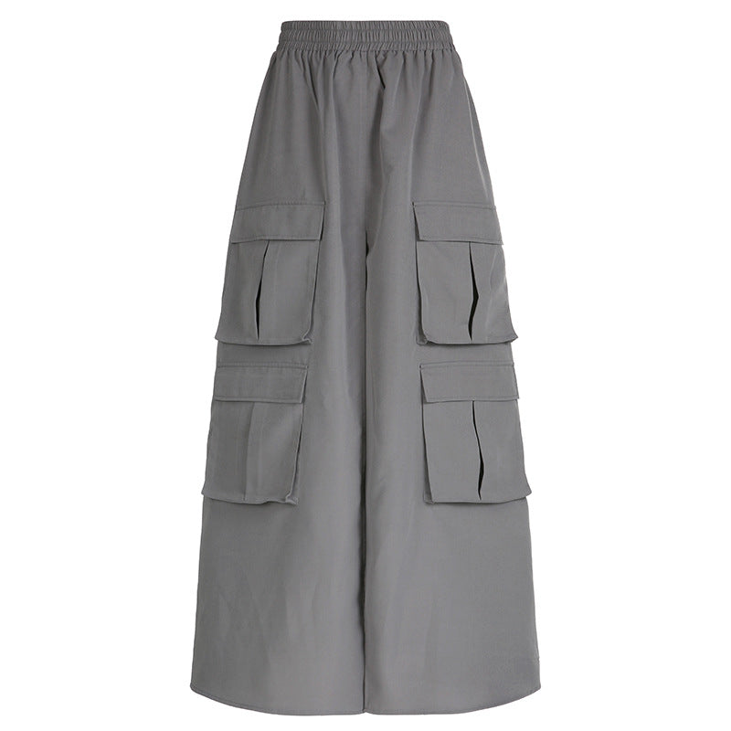Street Women Pocket Stitching Workwear Skirt