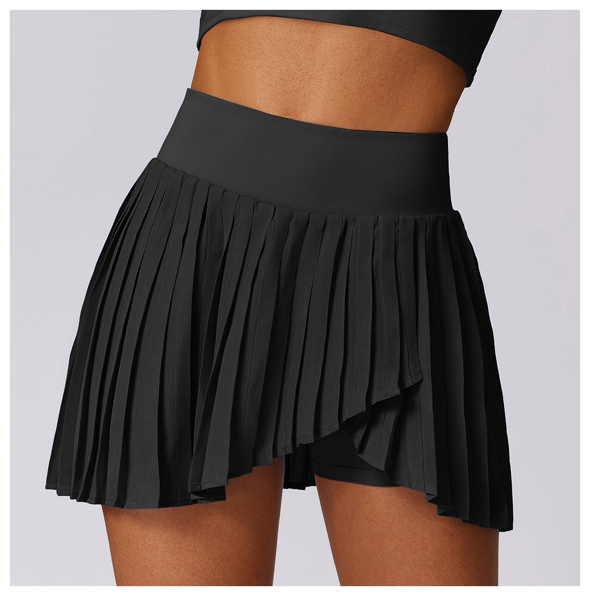 Faux Two Piece Quick Drying Tennis Culottes Anti Exposure Fitness Skirt
