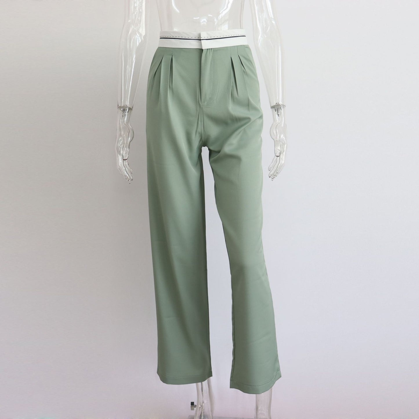 Rechte broek met hoge taille Casual losse broek