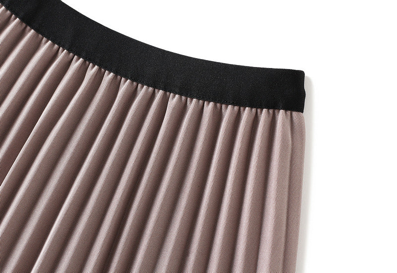 Bright Silk Pleated Skirt