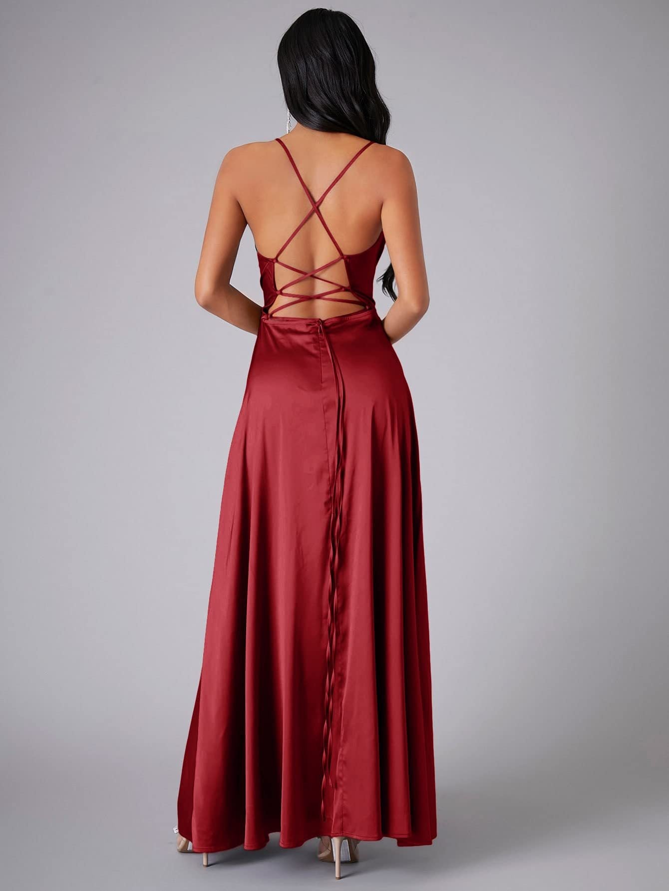 Sexy Slimming Slim Fit Backless Suspenders Waist Tight Formal Dress