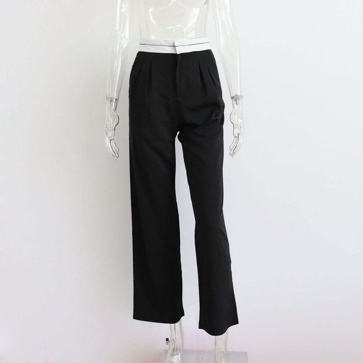 High Waist Straight Pants Casual Loose Trousers