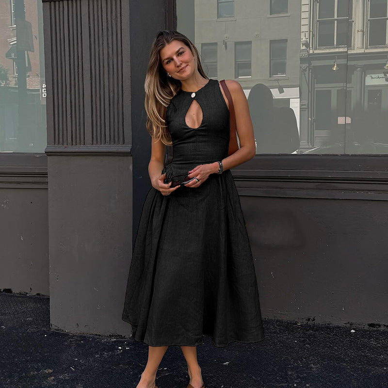 Sexy Cutout A Line Midi Dress