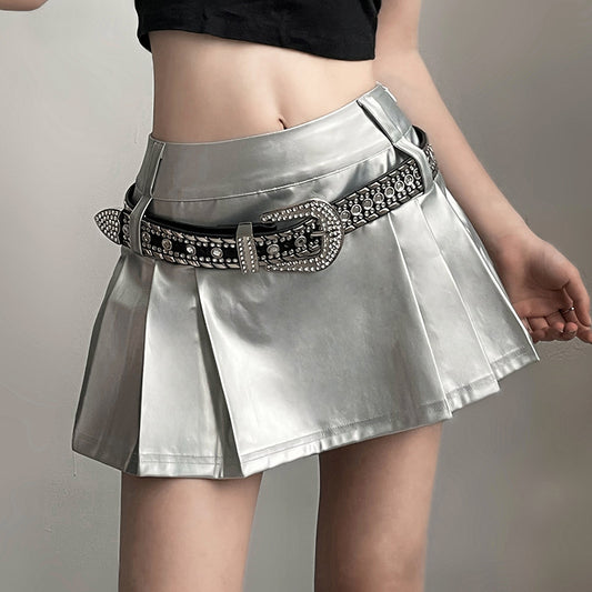 High Waist Pleated Skirt