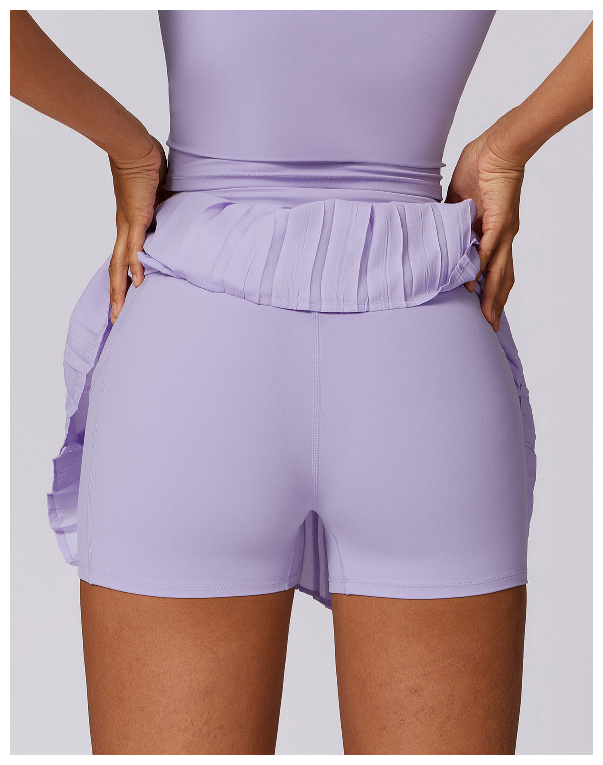 Faux jupe-culotte de tennis en deux pièces à séchage rapide, jupe de Fitness Anti-exposition