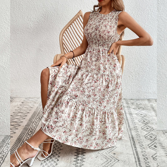 Floral Elegant Large Swing Dress