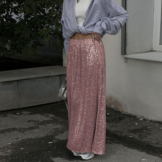 Elegant Sequined Skirt