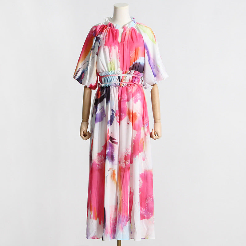 Australian Elegant Solid Color Patchwork Tulle Dress